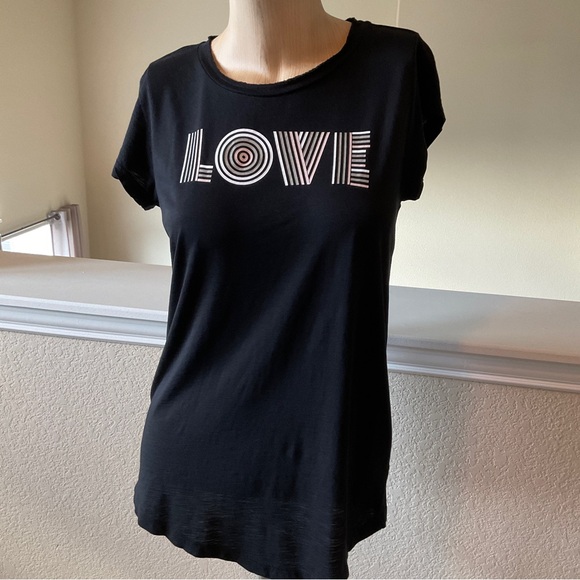 Zadig & Voltaire LOVE Skinny Print Short Sleeve Tee Rare Women’s Size Medium - Picture 3 of 16